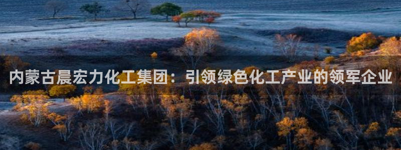球盟会能退钱吗知乎：内蒙古晨宏力化工集团：引领绿色化工产业的