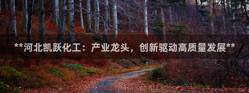 球盟会电子好下吗：**河北凯跃化工：产业龙头，创新驱动高质量