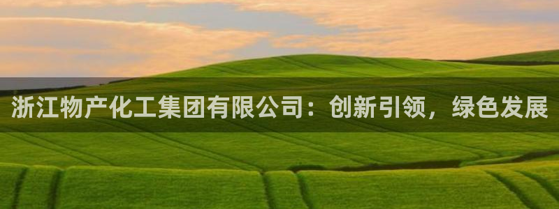 球盟会论坛：浙江物产化工集团有限公司：创新引领，绿色发展
