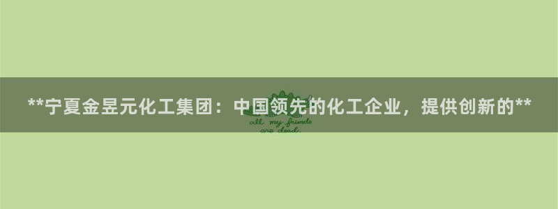 球盟会在线登录：**宁夏金昱元化工集团：中国领先的化工企业，