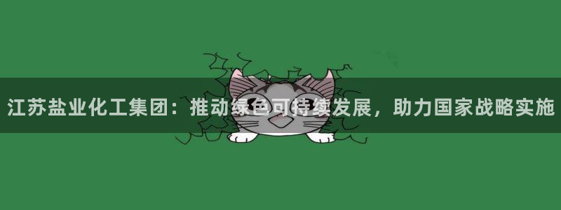 千亿球盟会：江苏盐业化工集团：推动绿色可