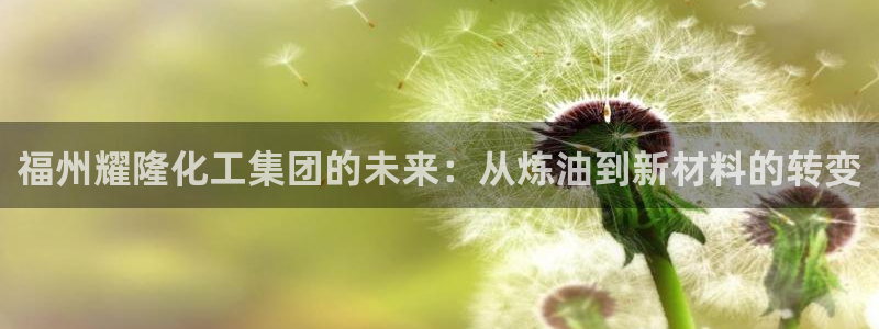 球盟会进不去：福州耀隆化工集团的未来：从炼油到新材料的转变